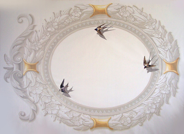 Hélène lafont. plafonds peints et ciels, cannes, antibes, grasse Stuc décor plafond